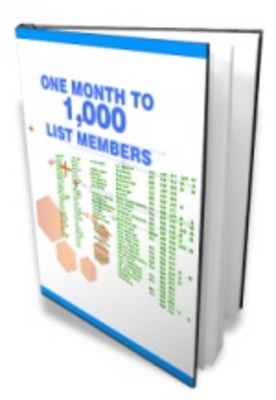 Product picture  One Month To A 1000 List Members